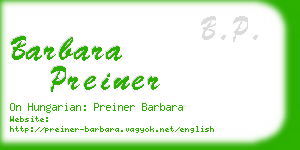 barbara preiner business card